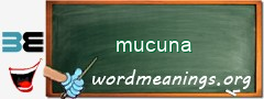 WordMeaning blackboard for mucuna